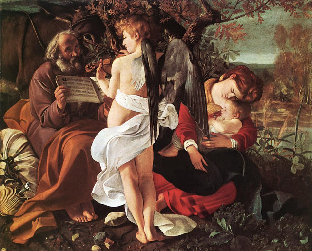 Caravaggio-repouss na fuga para Egito